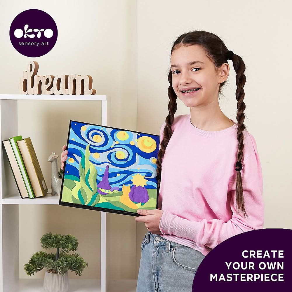 Okto l DIY 3D Malerei Set "Der Kleine Prinz Nacht" | Knet - Art - Lama Welt