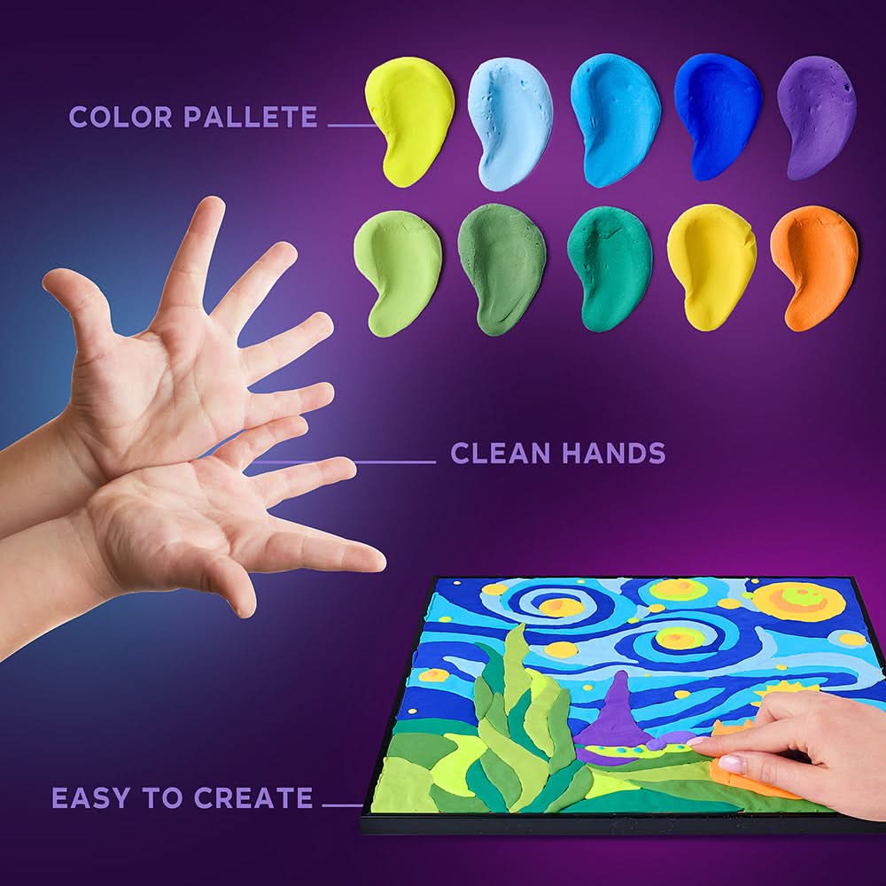 Okto l DIY 3D Malerei Set "Der Kleine Prinz Nacht" | Knet - Art - Lama Welt