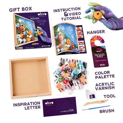 Okto l DIY 3D Malerei Set "Freude" | Knet - Art - Lama Welt