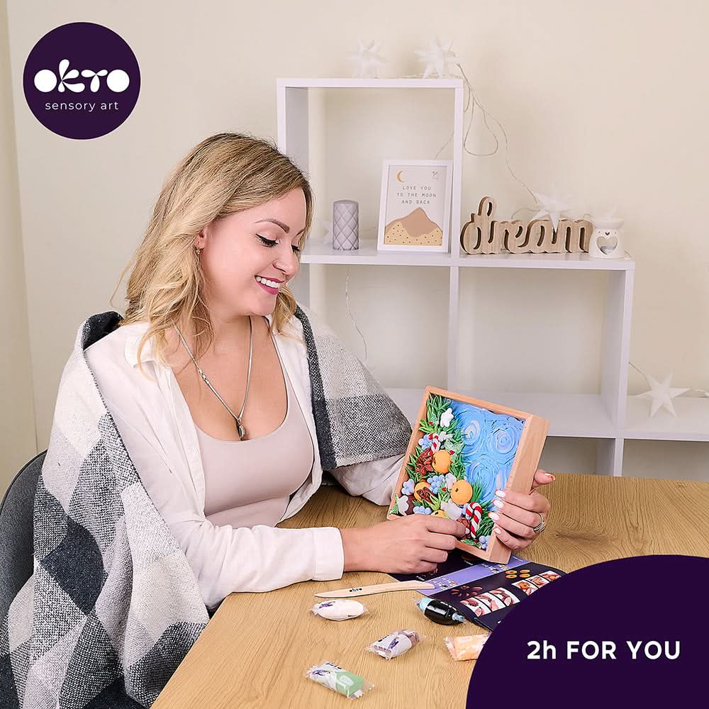 Okto l DIY 3D Malerei Set "Freude" | Knet - Art - Lama Welt