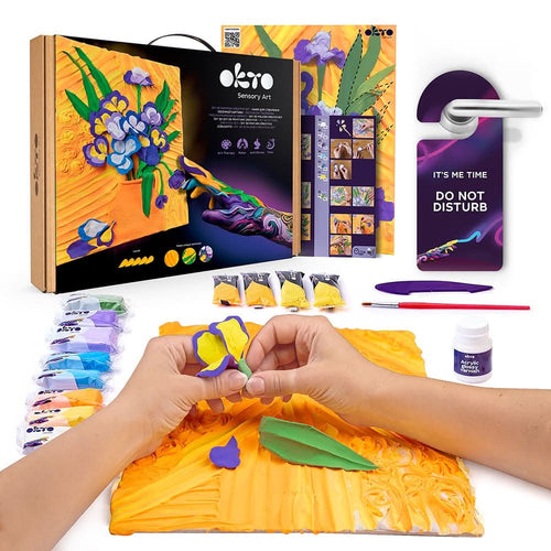 Okto l DIY 3D Malerei Set ”Irisblumen” | Knet - Art - Lama Welt