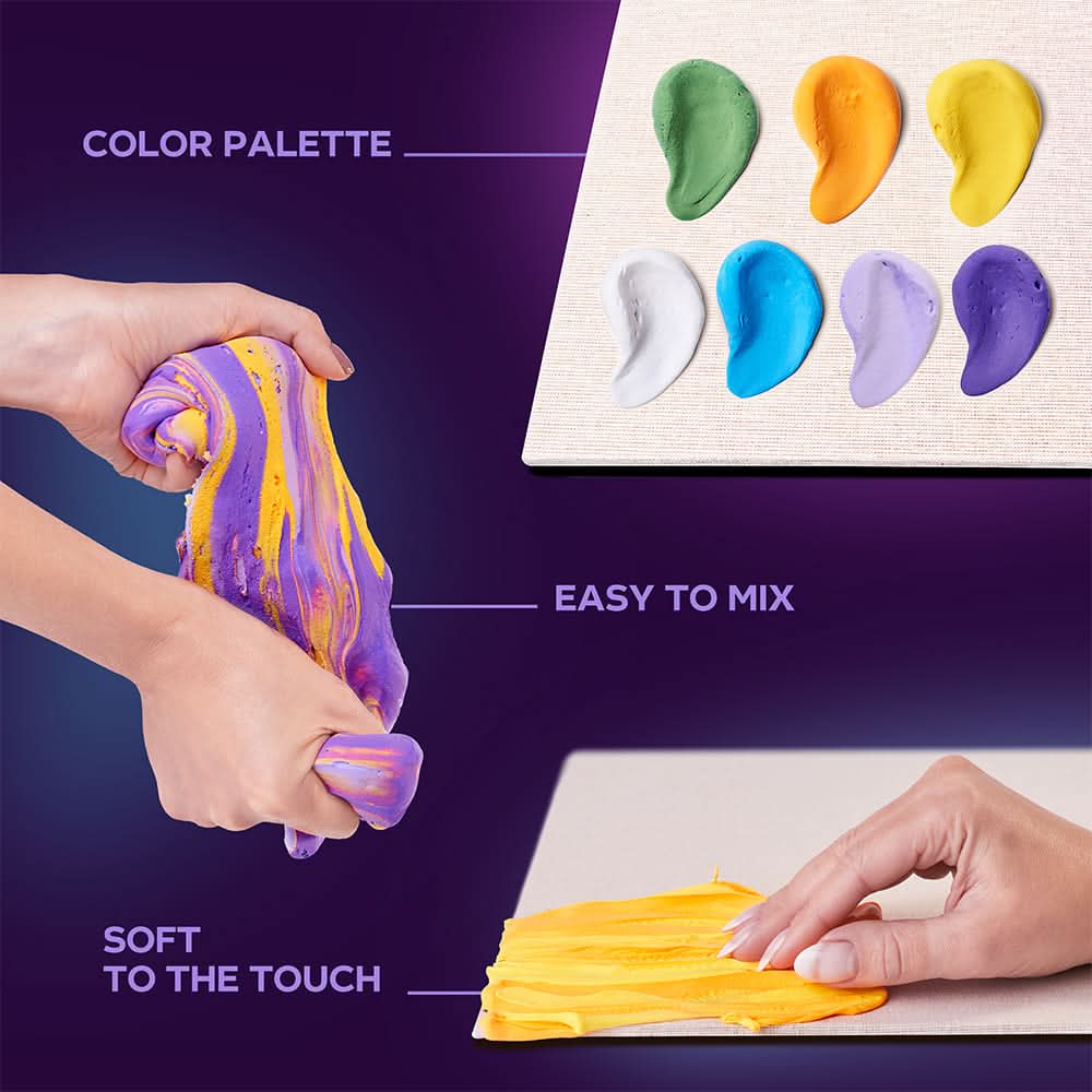 Okto l DIY 3D Malerei Set ”Irisblumen” | Knet - Art - Lama Welt