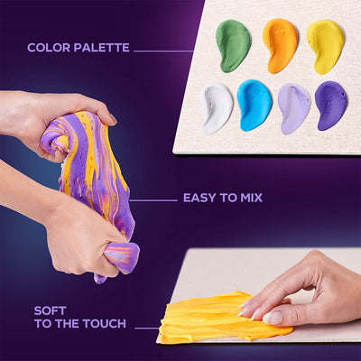 Okto l DIY 3D Malerei Set ”Irisblumen” | Knet - Art - Lama Welt