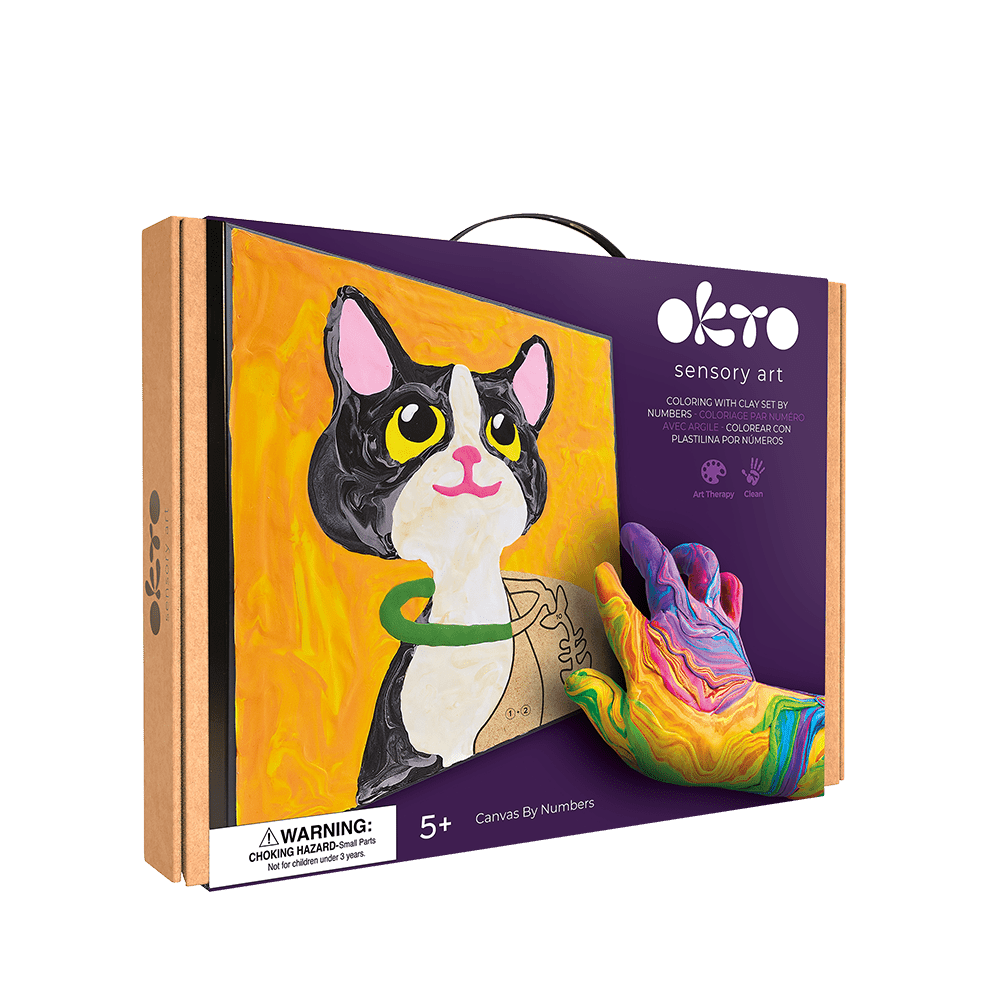 Okto l DIY 3D Malerei Set "Katze" | Knet - Art - Lama Welt