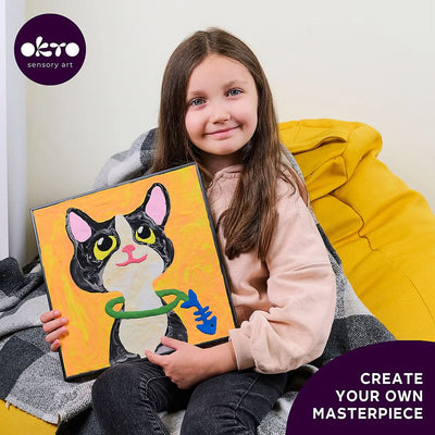 Okto l DIY 3D Malerei Set "Katze" | Knet - Art - Lama Welt