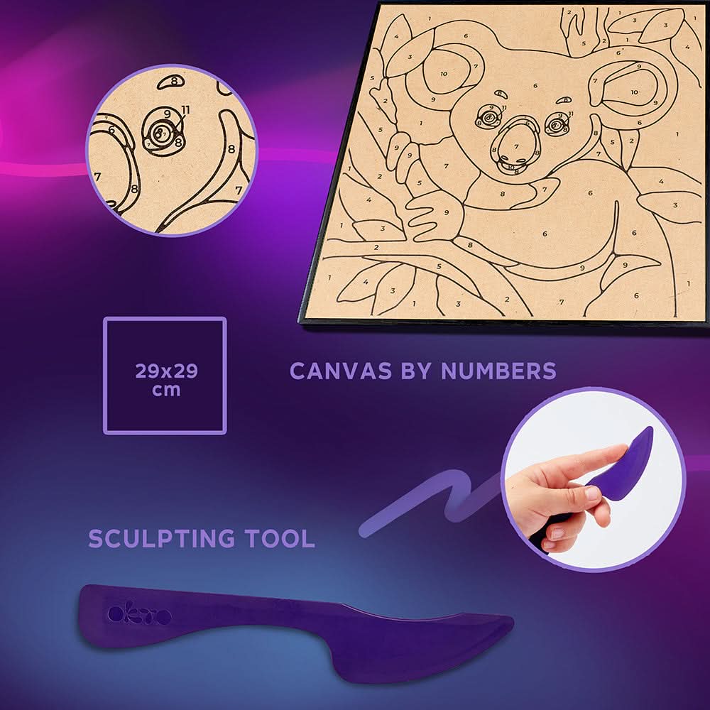 Okto l DIY 3D Malerei Set "Koala" | Knet - Art - Lama Welt
