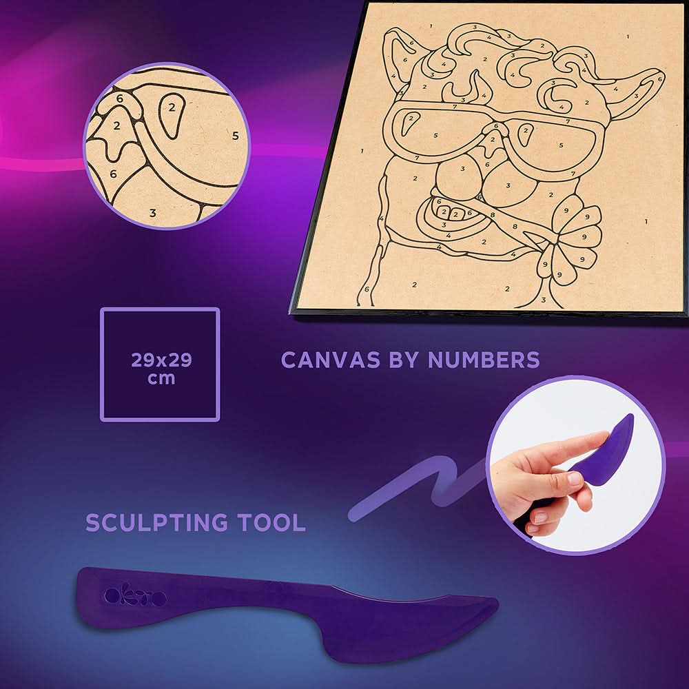 Okto l DIY 3D Malerei Set "Lama" | Knet - Art - Lama Welt