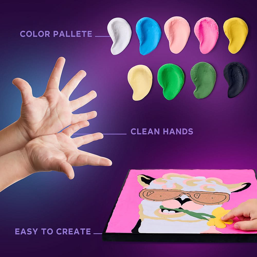 Okto l DIY 3D Malerei Set "Lama" | Knet - Art - Lama Welt