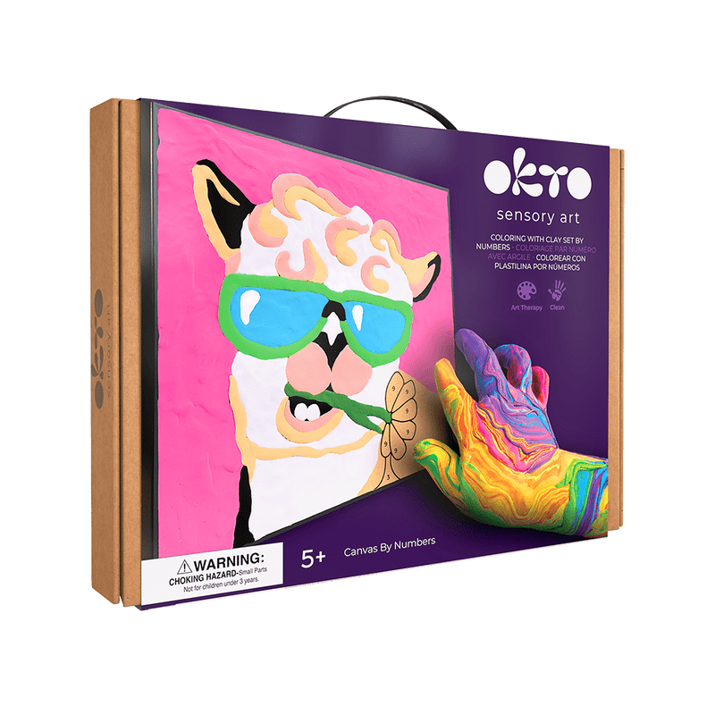 Okto l DIY 3D Malerei Set "Lama" | Knet - Art - Lama Welt