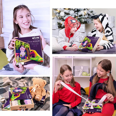 Okto l DIY 3D Malerei Set "Little Worlds Bat" | Knet - Art - Lama Welt