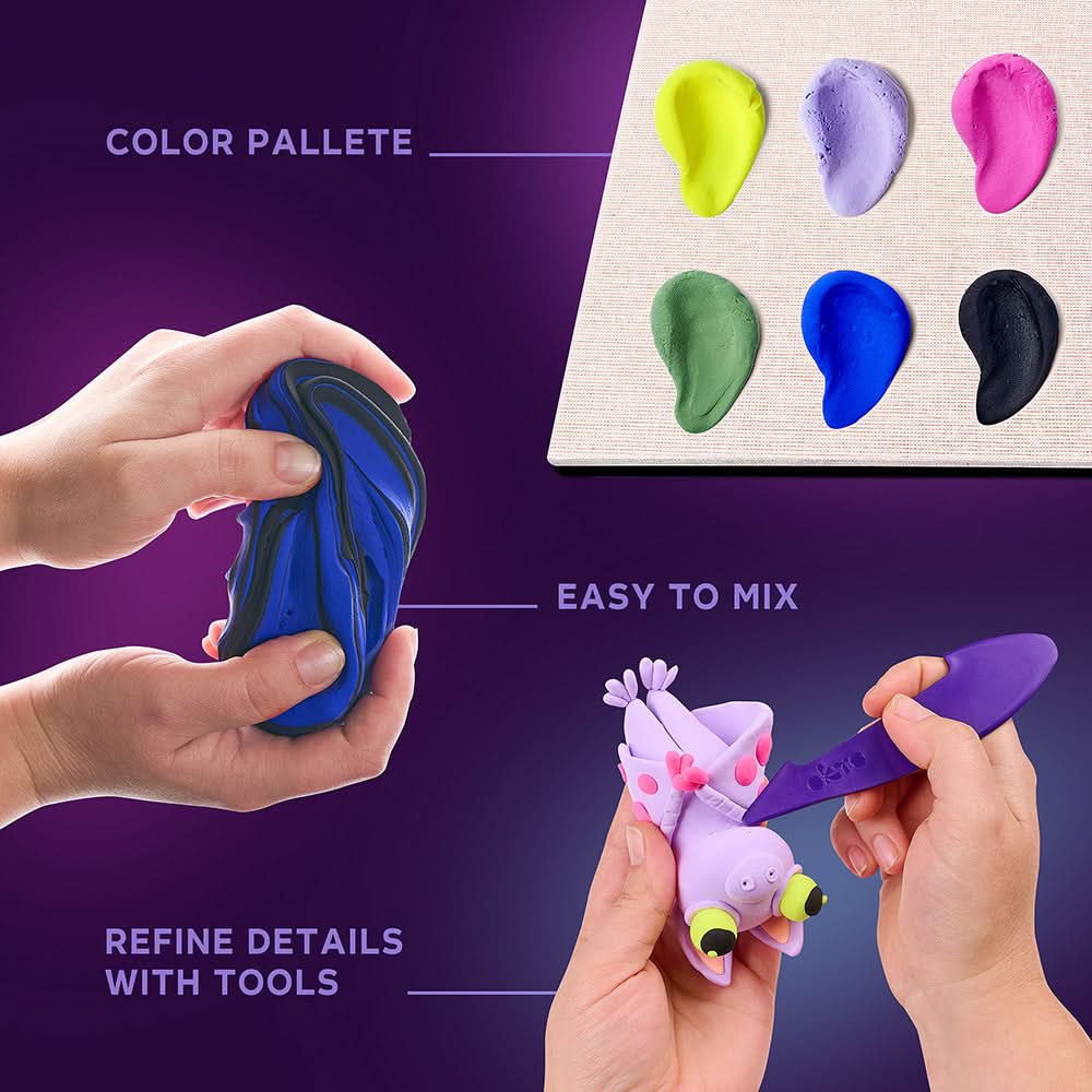 Okto l DIY 3D Malerei Set "Little Worlds Bat" | Knet - Art - Lama Welt