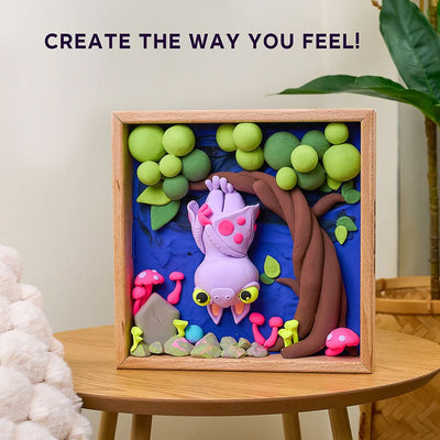 Okto l DIY 3D Malerei Set "Little Worlds Bat" | Knet - Art - Lama Welt