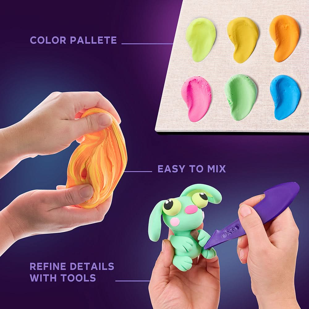 Okto l DIY 3D Malerei Set "Little Worlds Bunny on the Moon" | Knet - Art - Lama Welt