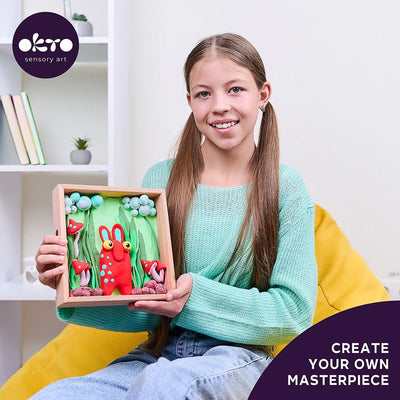 Okto l DIY 3D Malerei Set "Little Worlds Troll" | Knet - Art - Lama Welt