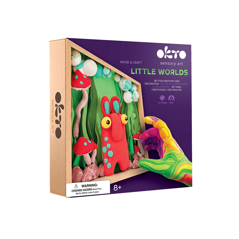 Okto l DIY 3D Malerei Set "Little Worlds Troll" | Knet - Art - Lama Welt