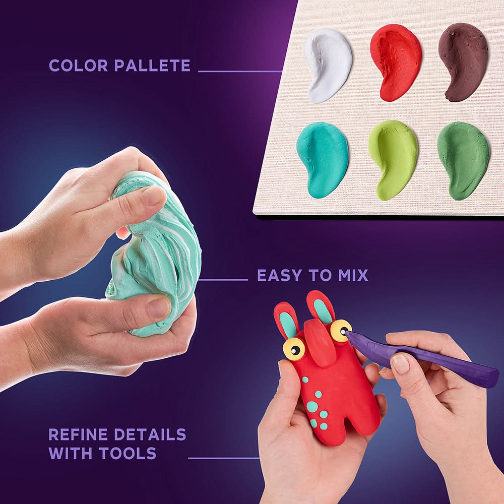 Okto l DIY 3D Malerei Set "Little Worlds Troll" | Knet - Art - Lama Welt