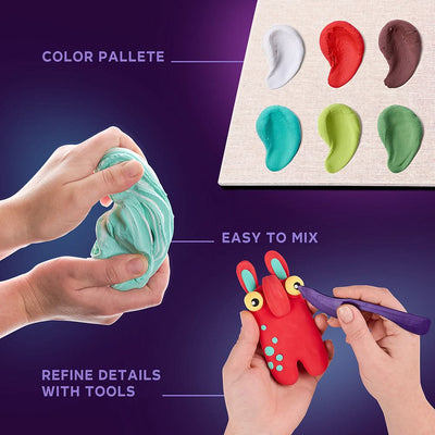 Okto l DIY 3D Malerei Set "Little Worlds Troll" | Knet - Art - Lama Welt