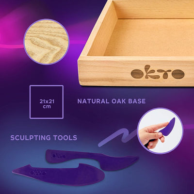 Okto l DIY 3D Malerei Set "Little Worlds Troll" | Knet - Art - Lama Welt