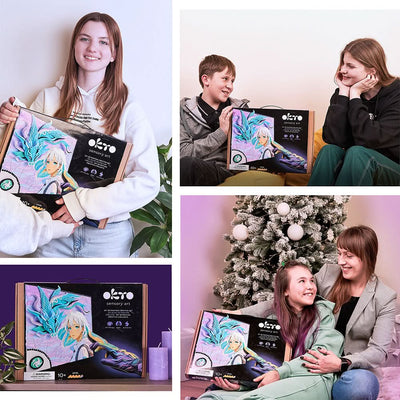 Okto l DIY 3D Malerei Set "Manga Air" | Knet - Art - Lama Welt