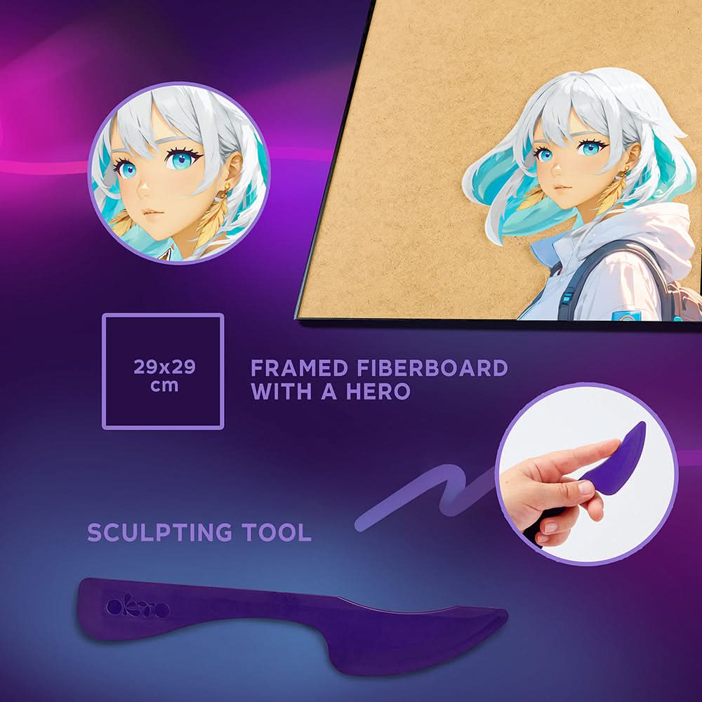 Okto l DIY 3D Malerei Set "Manga Air" | Knet - Art - Lama Welt