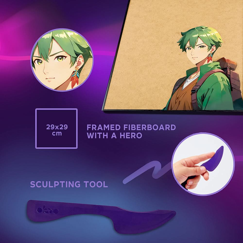 Okto l DIY 3D Malerei Set "Manga Earth" | Knet - Art - Lama Welt