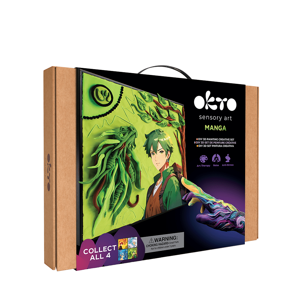 Okto l DIY 3D Malerei Set "Manga Earth" | Knet - Art - Lama Welt