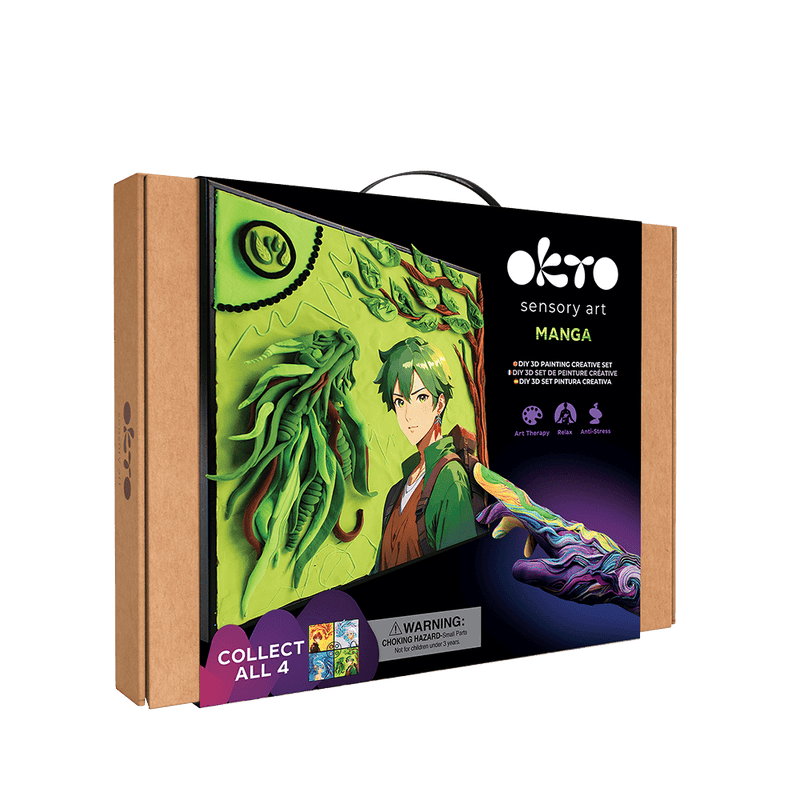 Okto l DIY 3D Malerei Set "Manga Earth" | Knet - Art - Lama Welt