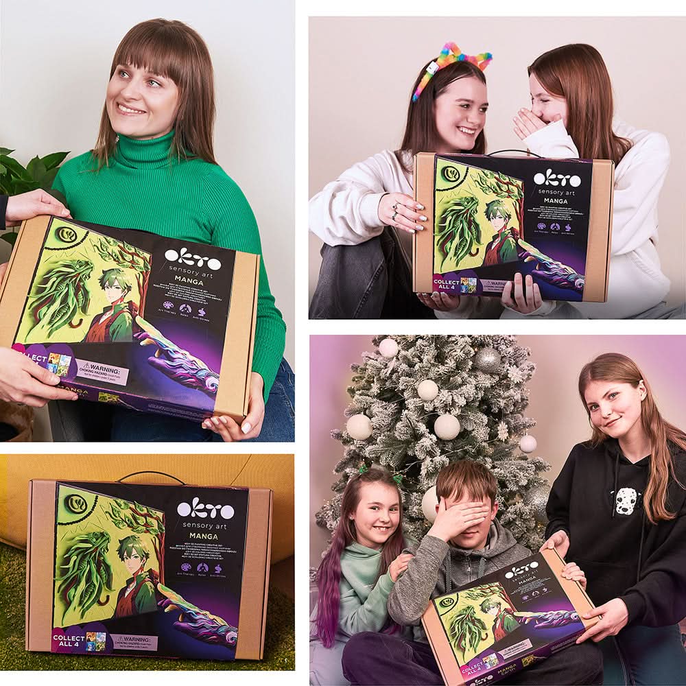 Okto l DIY 3D Malerei Set "Manga Earth" | Knet - Art - Lama Welt