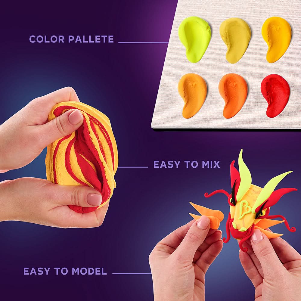 Okto l DIY 3D Malerei Set "Manga Fire" | Knet - Art - Lama Welt