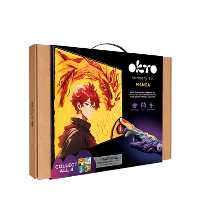 Okto l DIY 3D Malerei Set "Manga Fire" | Knet - Art - Lama Welt