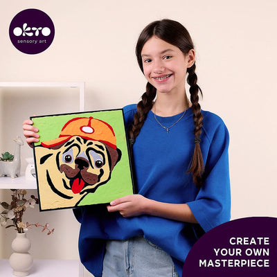 Okto l DIY 3D Malerei Set "Mops" | Knet - Art - Lama Welt