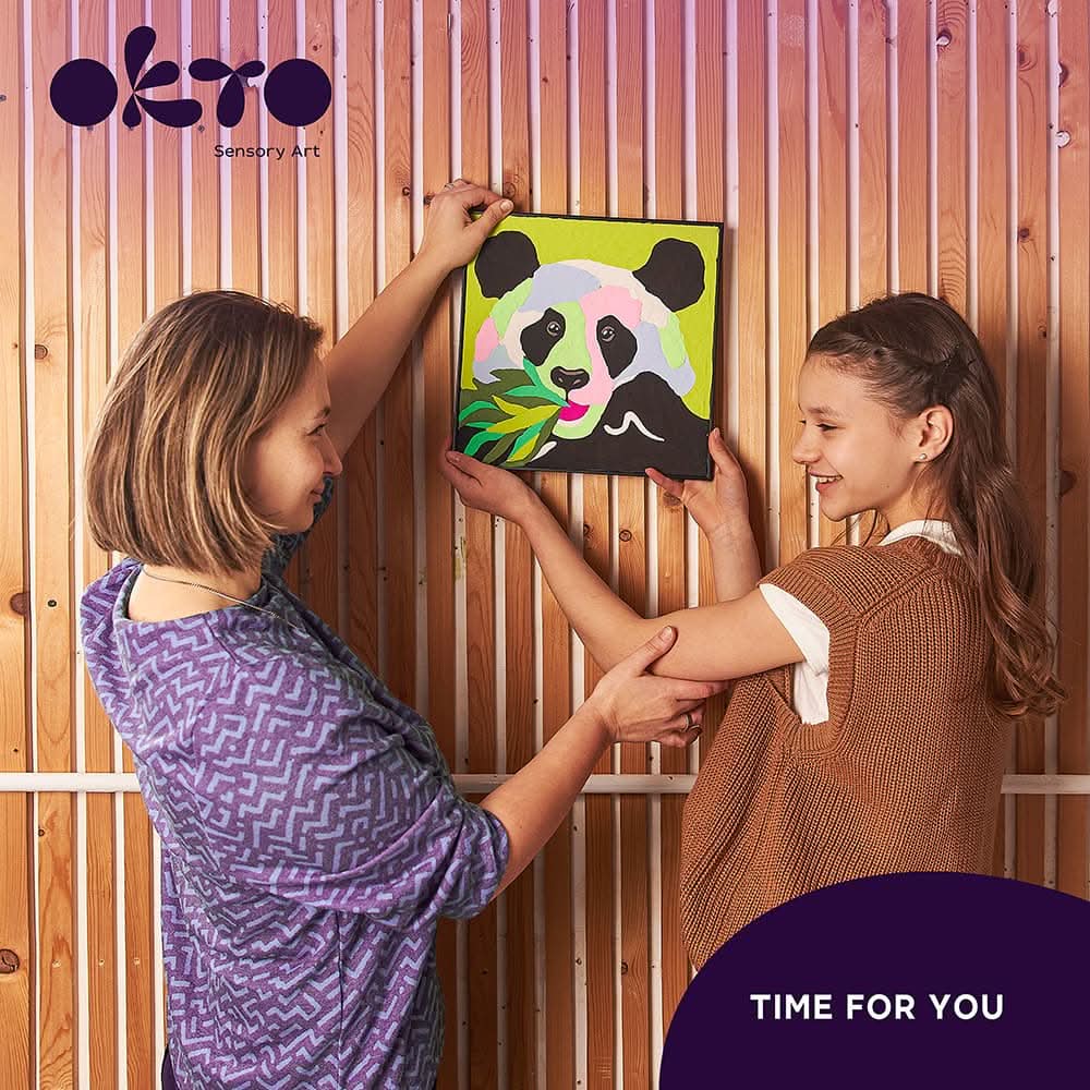OKTO – Panda Knetset Zum Ausmalen 30*30 Cm | 3D Holzpuzzle - Lama Welt