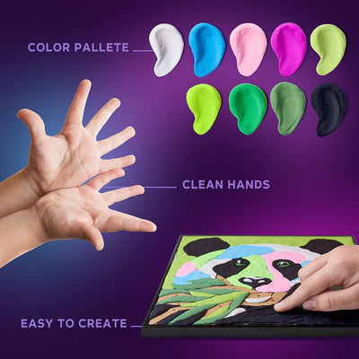 OKTO – Panda Knetset Zum Ausmalen 30*30 Cm | 3D Holzpuzzle - Lama Welt