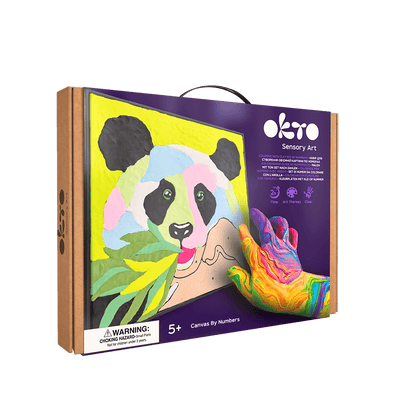 OKTO – Panda Knetset Zum Ausmalen 30*30 Cm | 3D Holzpuzzle - Lama Welt