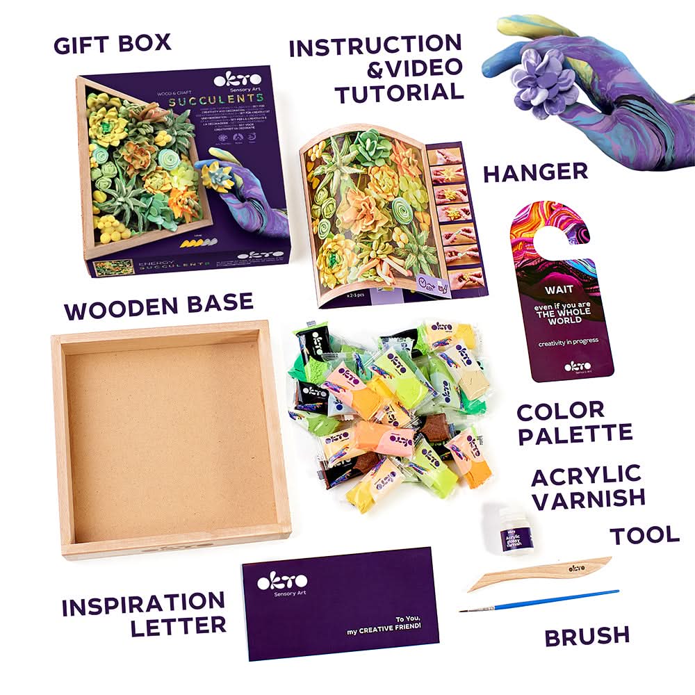 OKTO – Sukkulenten Energie | 3D Holzpuzzle - Lama Welt