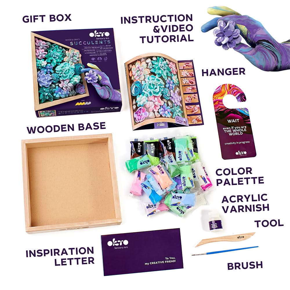 OKTO – Sukkulenten Zärtlichkeit | 3D Holzpuzzle - Lama Welt
