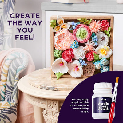 OKTO – Wood&Craft Diy Blumen Tm Okto 21*21 Cm Romantik | 3D Holzpuzzle - Lama Welt