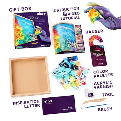 OKTO – Wood&Craft Diy Mood Tm Okto 21*21 Cm Ozeanruhe | 3D Holzpuzzle - Lama Welt