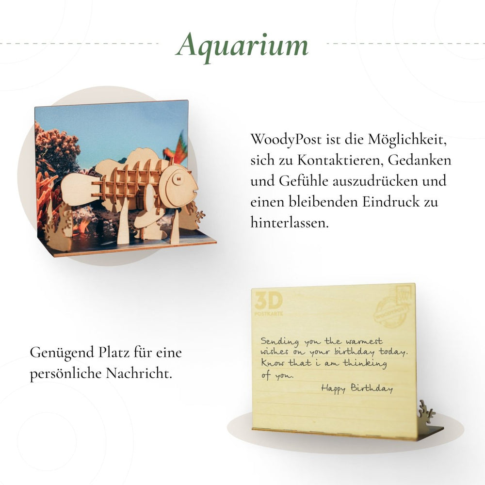 Postkarte “Aquarium” - Lama Welt