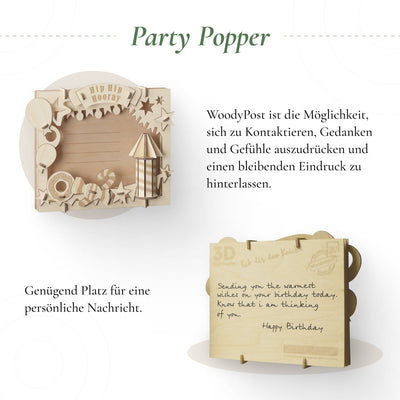 Postkarte “Party popper” - Lama Welt