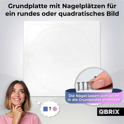 QBRIX | Persönliches String - Art Herz oder Quadrat/Rundbild aus deinem Foto | Personalisierte Geschenke - Lama Welt