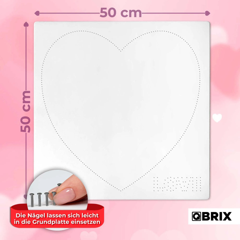 QBRIX | Persönliches String - Art Herz oder Quadrat/Rundbild aus deinem Foto | Personalisierte Geschenke - Lama Welt