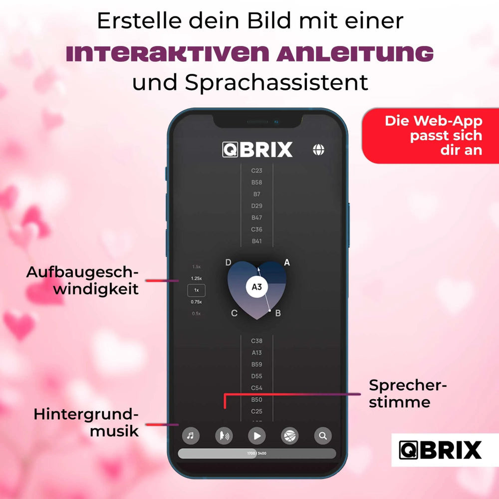 QBRIX | Persönliches String - Art Herz oder Quadrat/Rundbild aus deinem Foto | Personalisierte Geschenke - Lama Welt