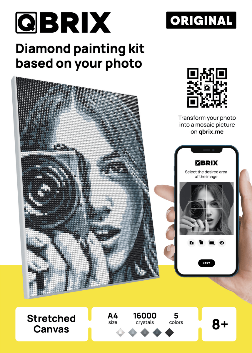 Qbrix – Qbrix Diamant - Fotomosaik Original | 3D Holzpuzzle - Lama Welt