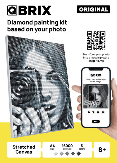 Qbrix – Qbrix Diamant - Fotomosaik Original | 3D Holzpuzzle - Lama Welt