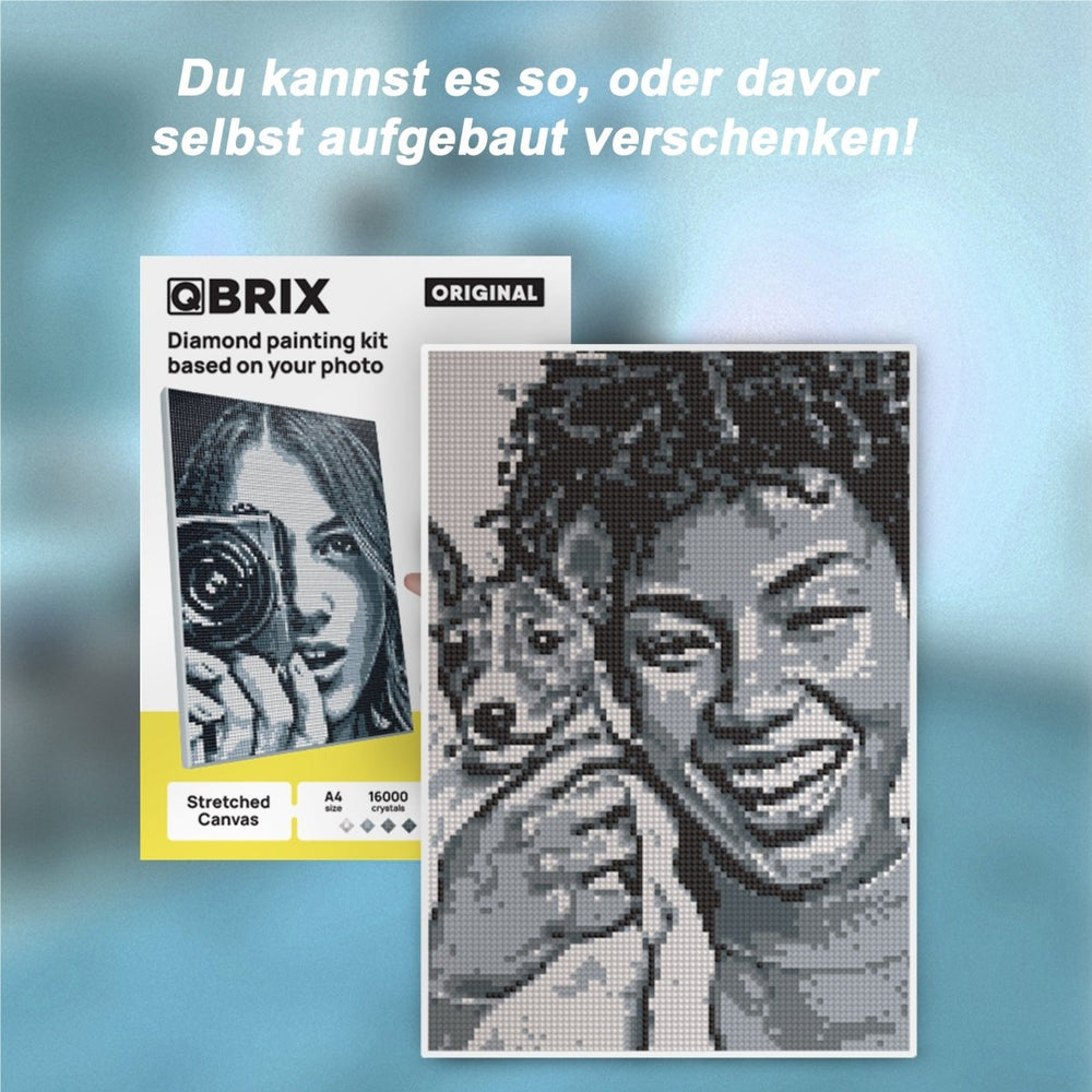 Qbrix – Qbrix Diamant - Fotomosaik Original | 3D Holzpuzzle - Lama Welt