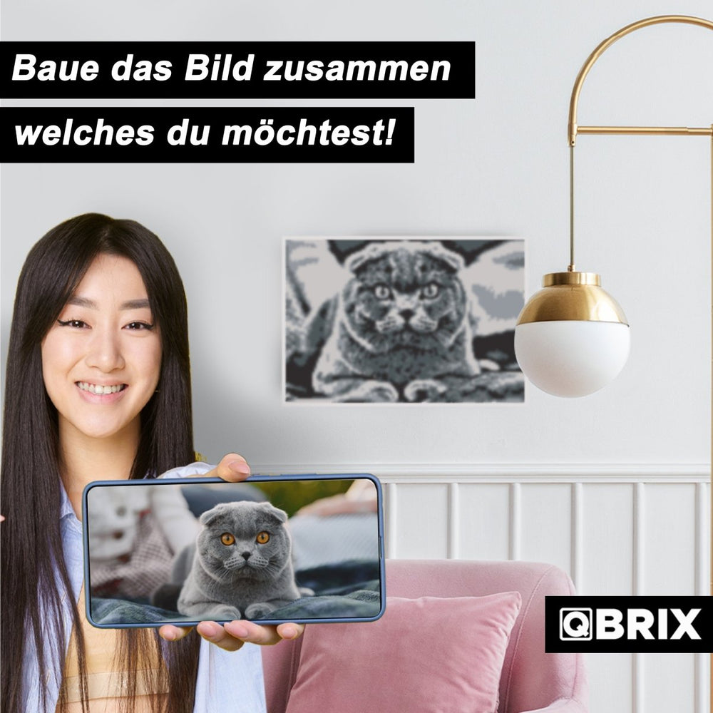 Qbrix – Qbrix Diamant - Fotomosaik Original | 3D Holzpuzzle - Lama Welt