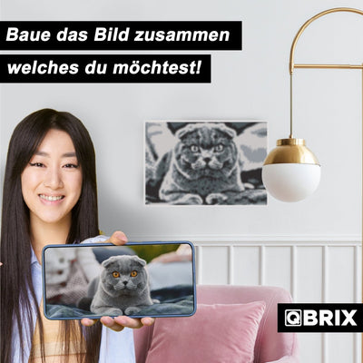 Qbrix – Qbrix Diamant - Fotomosaik Original | 3D Holzpuzzle - Lama Welt