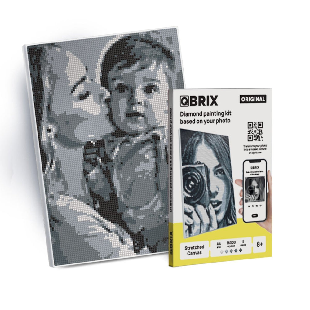 Qbrix – Qbrix Diamant - Fotomosaik Original | 3D Holzpuzzle - Lama Welt