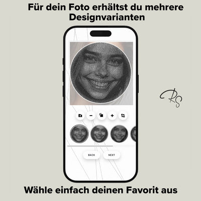 RingString l String - Art Kunstwerk/ Fadenbild aus deinem Foto | Personalisierte Geschenke - Lama Welt